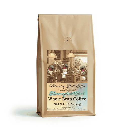 Hummingbird Blend - High Caffeine Medium Dark Roast Coffee - Morning, Bird! Coffee