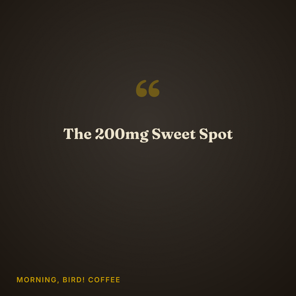 The 200mg Sweet Spot — Morning, Bird! Coffee blog header