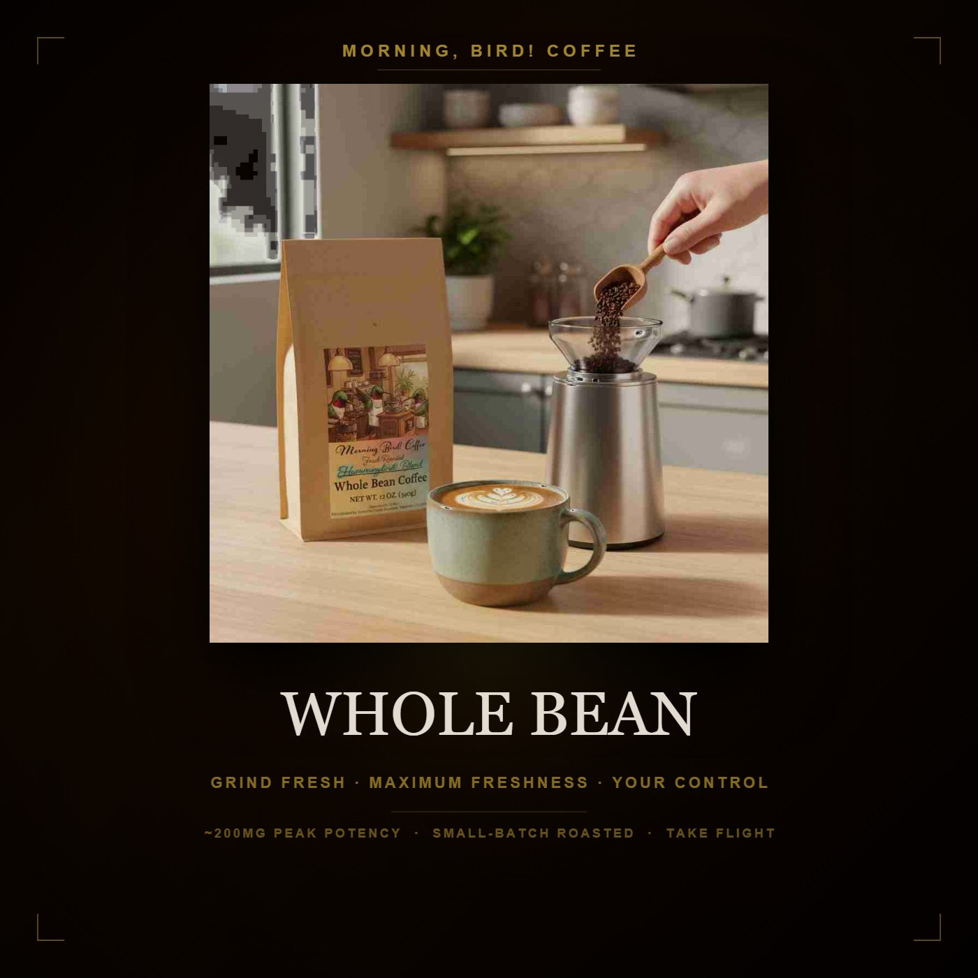 Hummingbird! Blend - High-Caffeine Coffee - Whole Bean