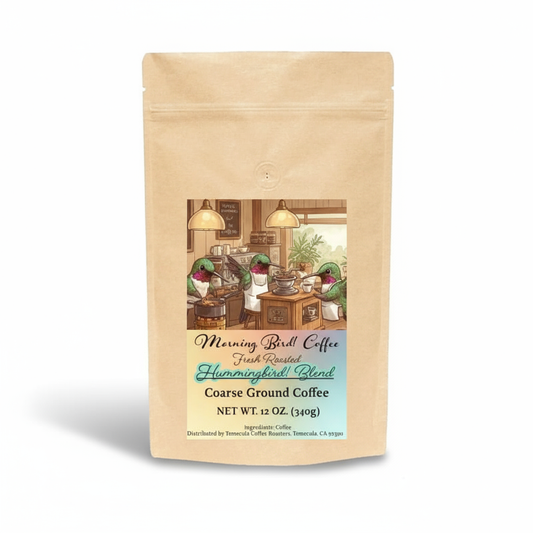 Hummingbird Blend - High Caffeine Medium Dark Roast Coffee - Morning, Bird! Coffee